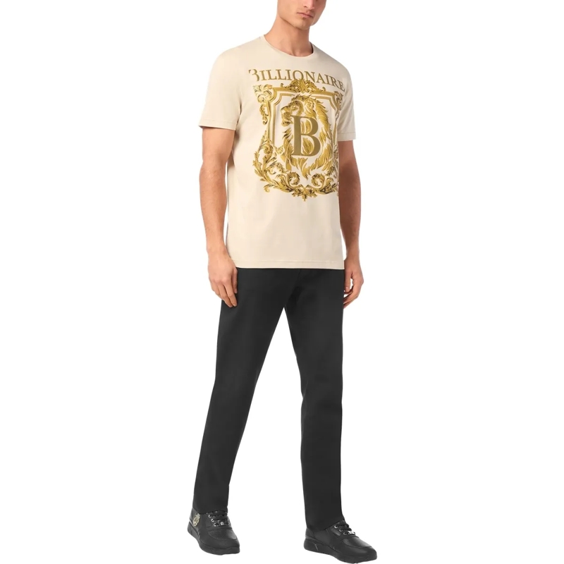 BILLIONAIRE T-Shirt T-Shirt Rundhalsausschnitt Ss Lion beige(Image 3)