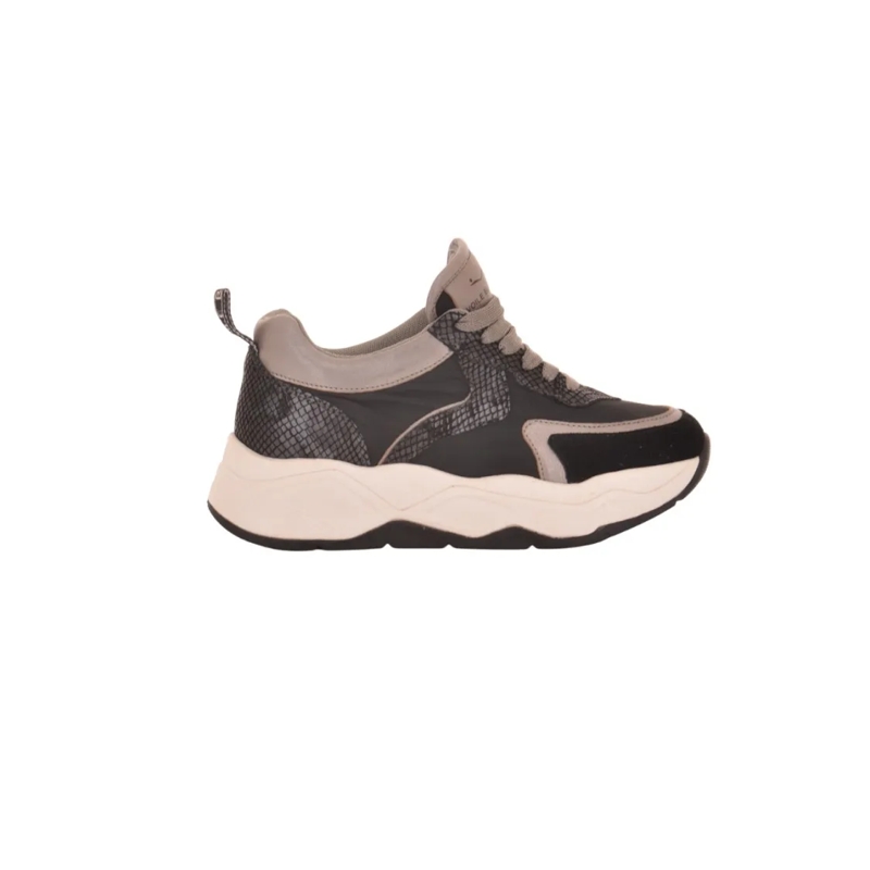 Voile Blanche Low-Top-Sneaker Two-Tone Suede And Technical Nylon Sneakers Neutrals