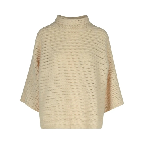 PUROTATTO Ivory Cashmere Cape Neutrals Umhang