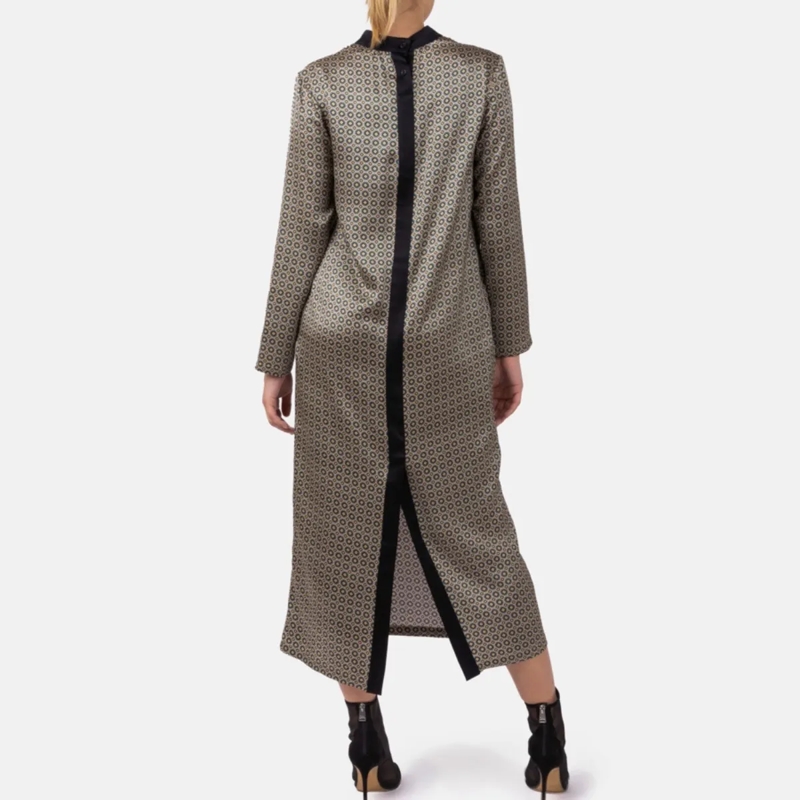 Helene Galwas Maxikleid Seidenkleid HOPE dunkel-grün(Image 3)