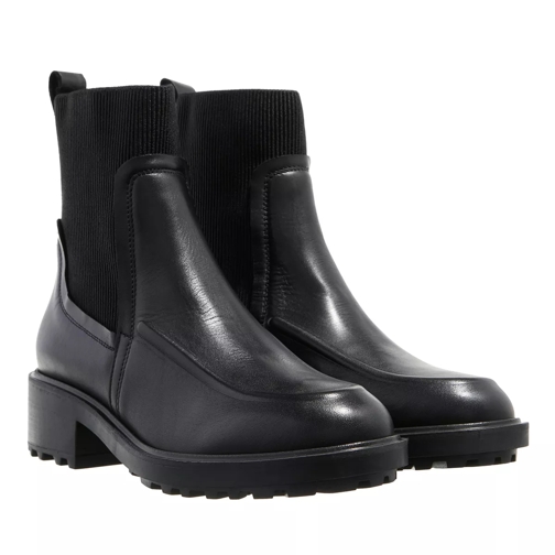 Tommy Hilfiger Feminine Seasonal Leather Boot Black Enkellaars