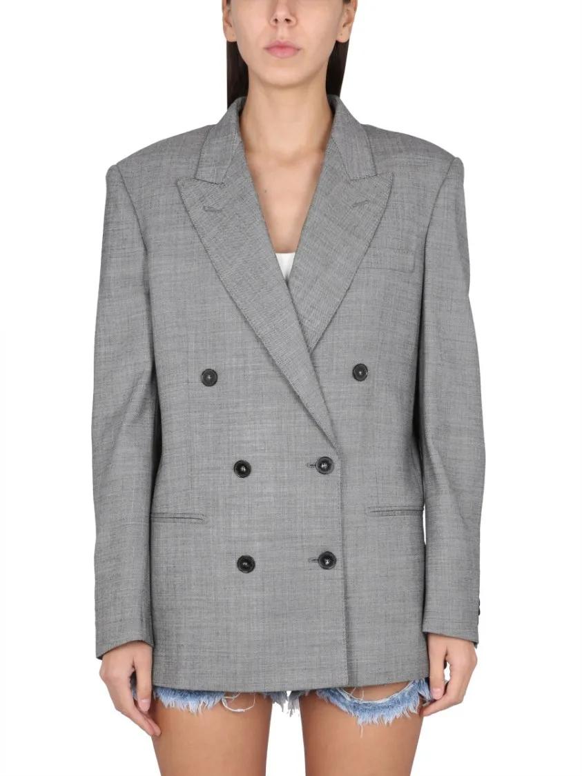Thumbnail - Stella McCartney - Double-Breasted Blazer - Größe 42 - grau