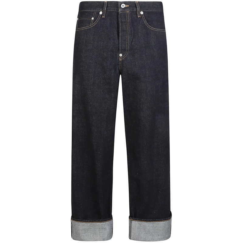 Kenzo Jeans Slim Fit Turn Up Wide Fit Jeans Blue blau