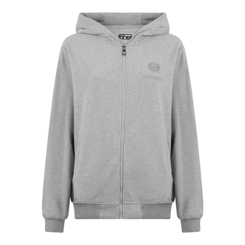 Plein Sport Top Kapuzen-Sweatjacket hell-grau