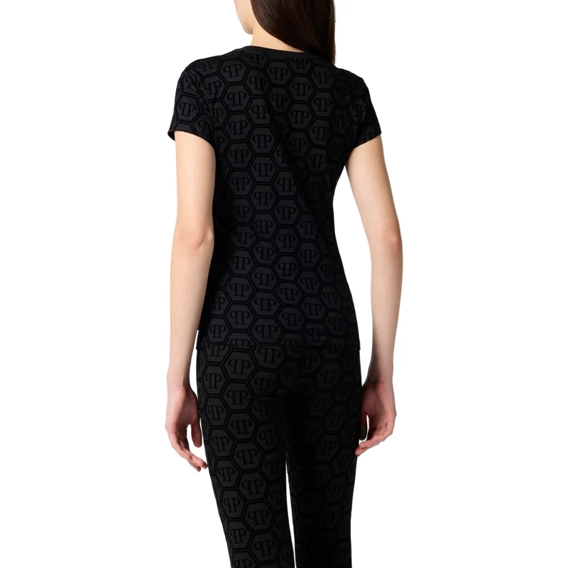 Philipp Plein T-Shirt Sexy Pure Fit T-Shirt Jacquard Monogram Monogram schwarz(Image 2)