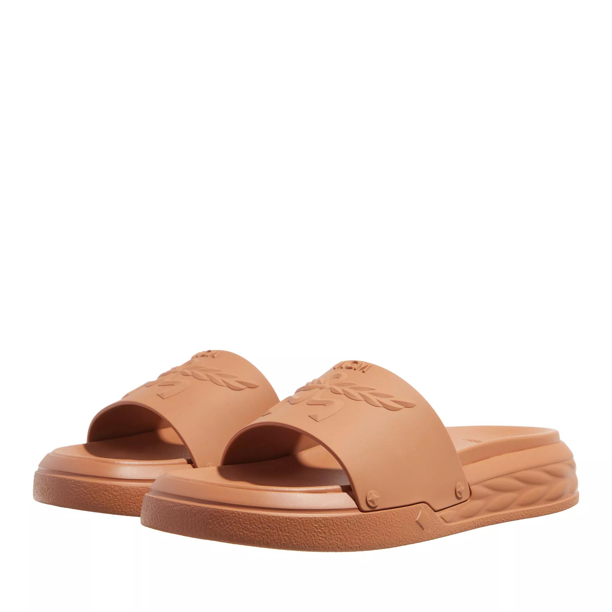 MCM Slipper & Pantoletten - U Mcm l Tpu New Slide - Gr. 36 (EU) - in Cognacbraun - für Damen