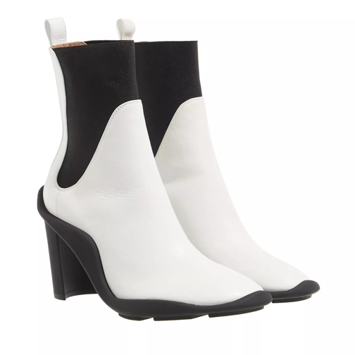 MSGM Stivale Donna Boot White Black Ankle Boot