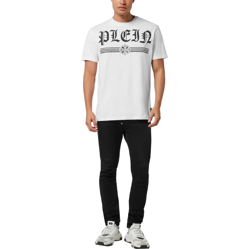 Philipp Plein T-Shirt T-Shirt Round Neck Ss Gothic Plein weiss(Image 4)