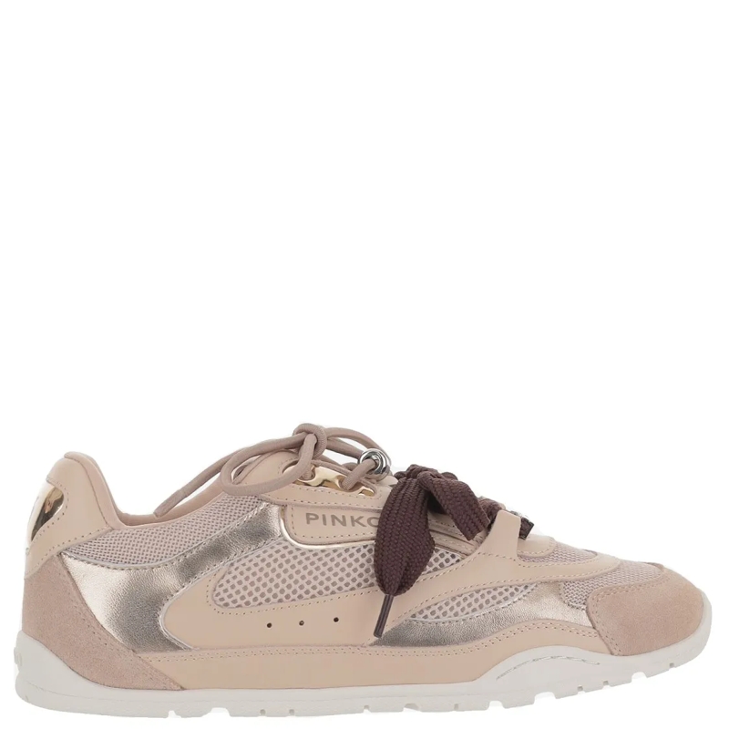 Pinko Low-Top-Sneaker Two-Tone Sneakers With Technical Mesh Inserts Neutrals