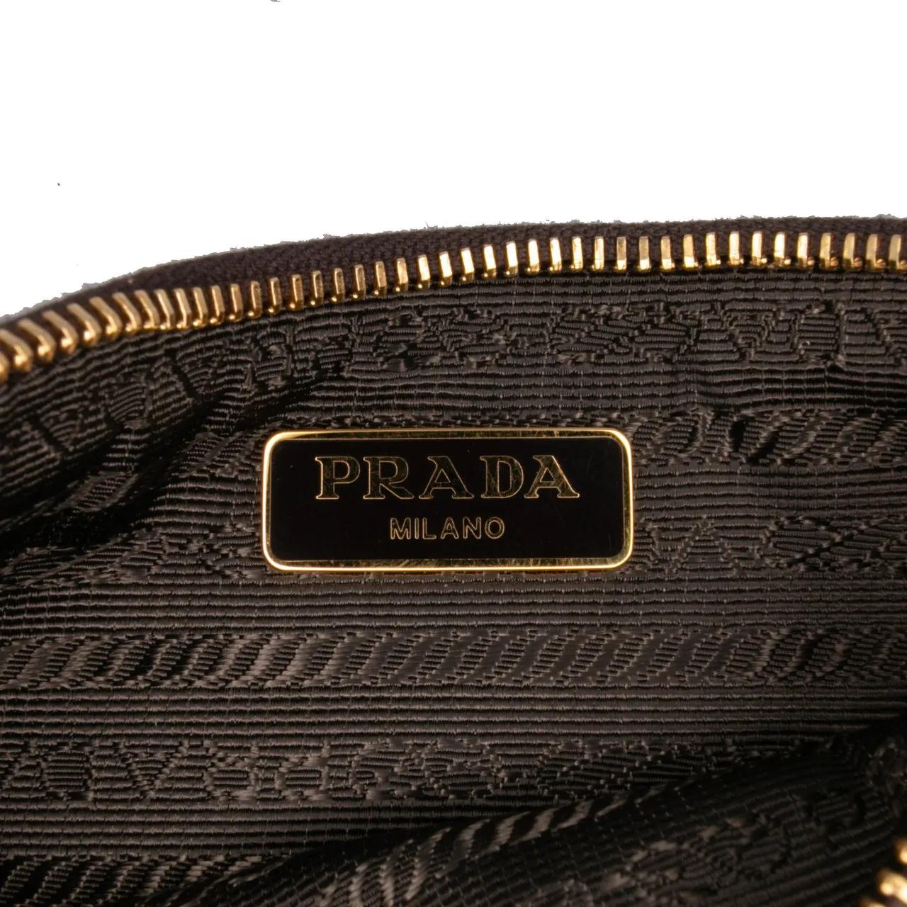 Thumbnail - Prada Kosmetiktaschen - Canvas Canapa Logo Pouch - Gr. unisize - in Braun - für Damen