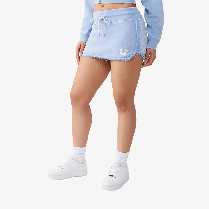 True Religion Minirock Mini-Rock VINTAGE WASH hellblau(Image 3)