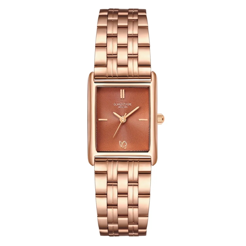 Glanzstücke München Automatikuhr Damen Armbanduhr Edelstahl rosegold