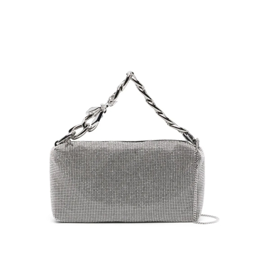 Patrizia Pepe Schultertasche Glass Crystal Embellishment Shoulder Bag Grey