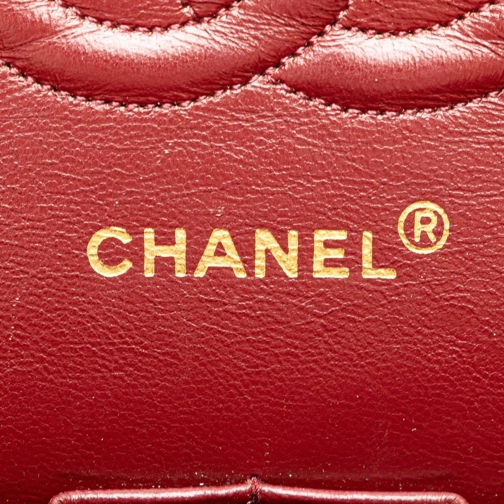 Chanel Sac à bandoulière 1989-1991 Medium Classic Lambskin Double Flap schwarz (Image 13)