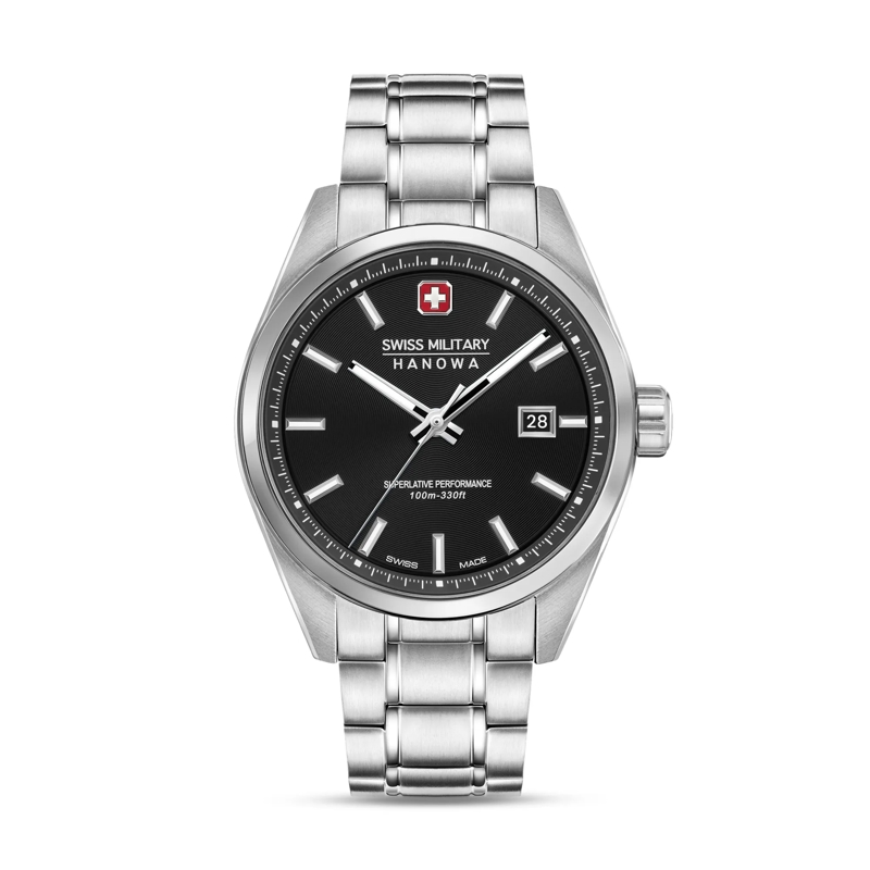 Swiss Military Hanowa Quarzuhr Quarzuhr PIONEER- Anzeige: 3 Zeiger- Qualität:  silber