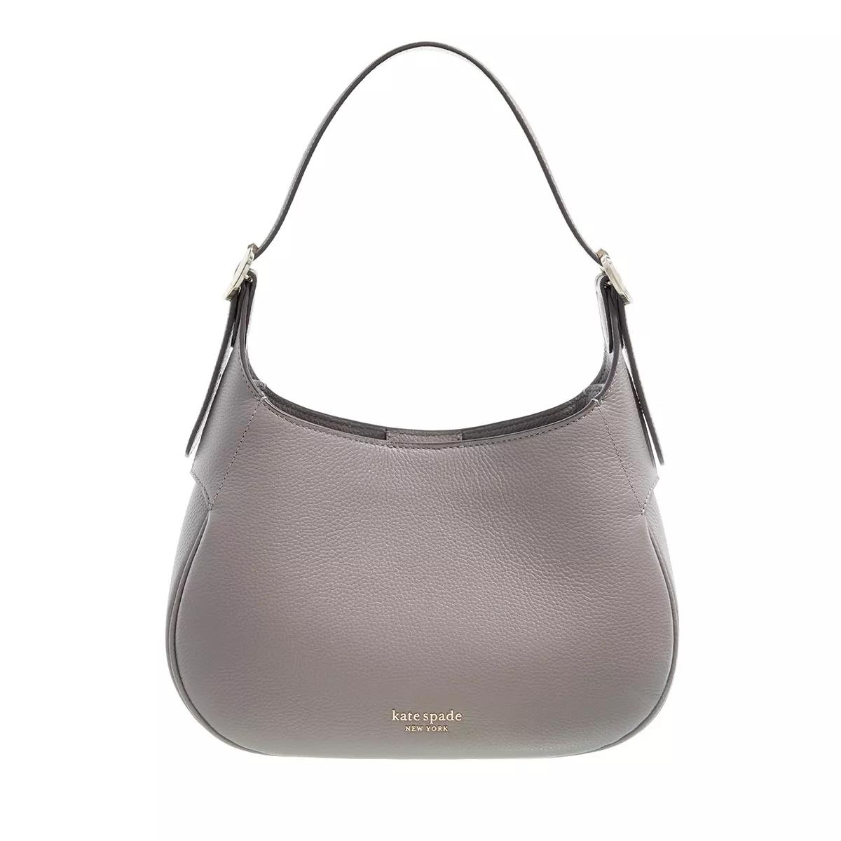 Grey leather hobo bag sale