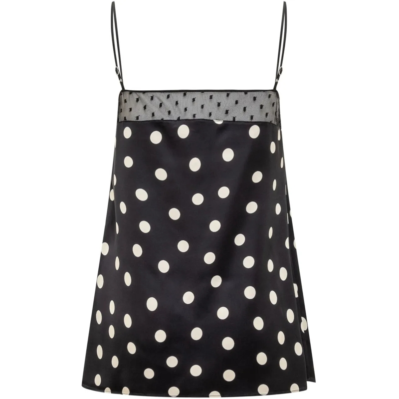 Stella McCartney Top Top con Motivo Pois schwarz(Image 2)