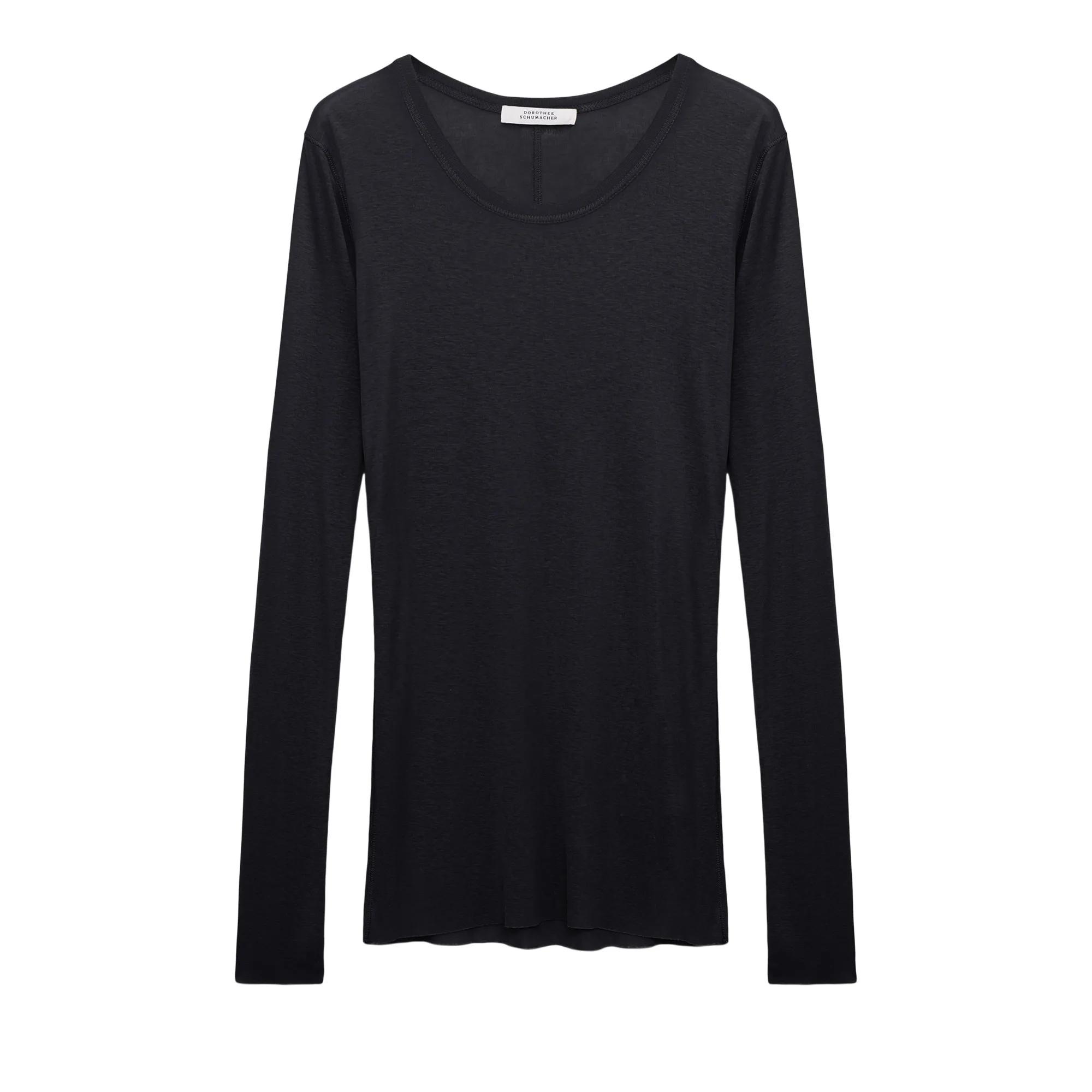 Dorothee Schumacher - LIGHT SOFTNESS SHIRT - Größe 5 - schwarz