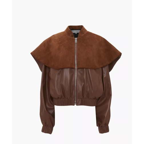 J.W.Anderson JW ANDERSON Cognacbraune Lederjacke mehrfarbig 