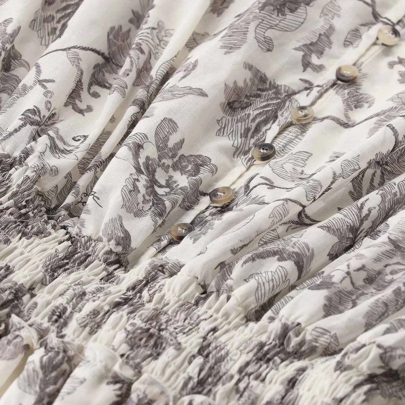 Golden Goose Mini-robe Minikleid mit Blumenmuster weiß(Image 4)