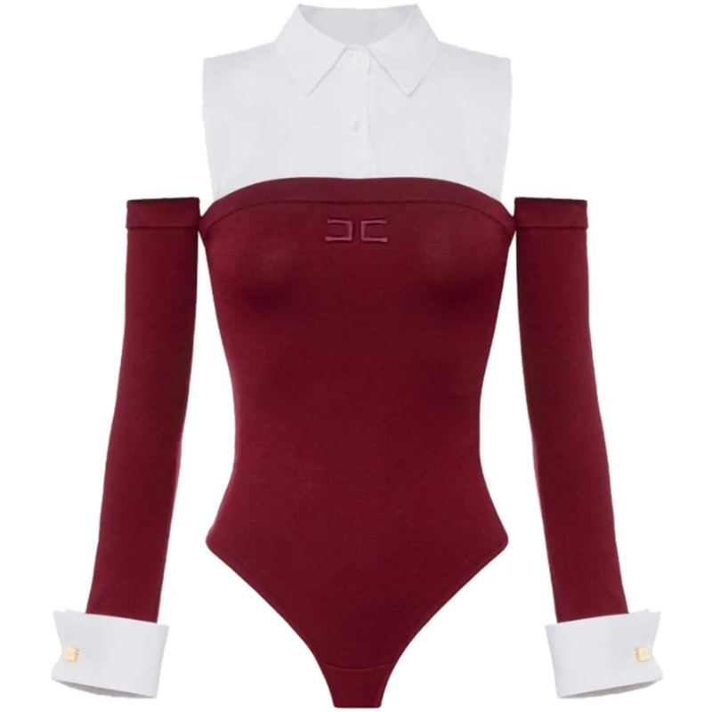 Elisabetta Franchi T-shirt Top Bordeaux rot