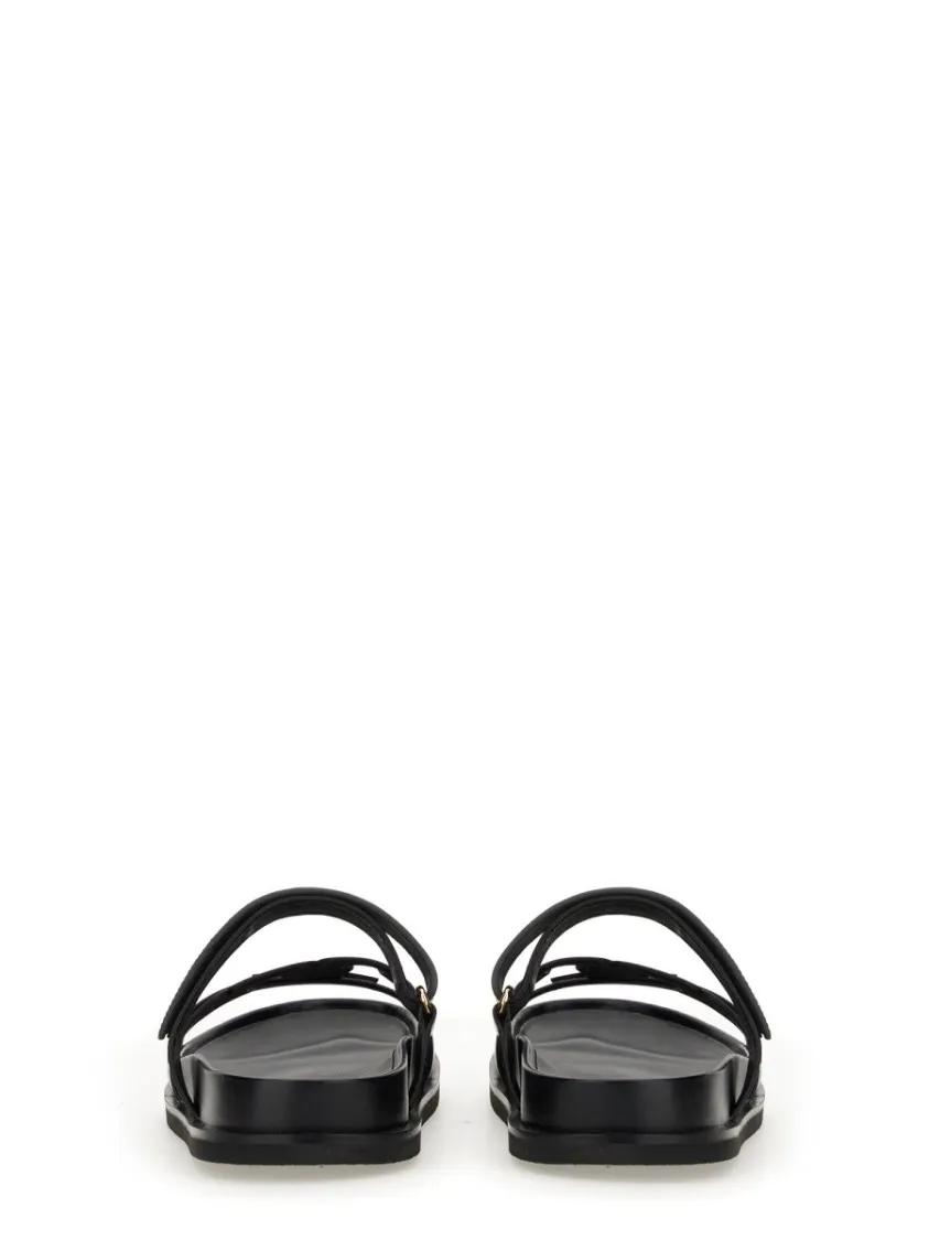 Thumbnail - Tory Burch Sandalen - Cut-Out Design Bovine Leather Sandals - Gr. 7 - in Schwarz - für Damen