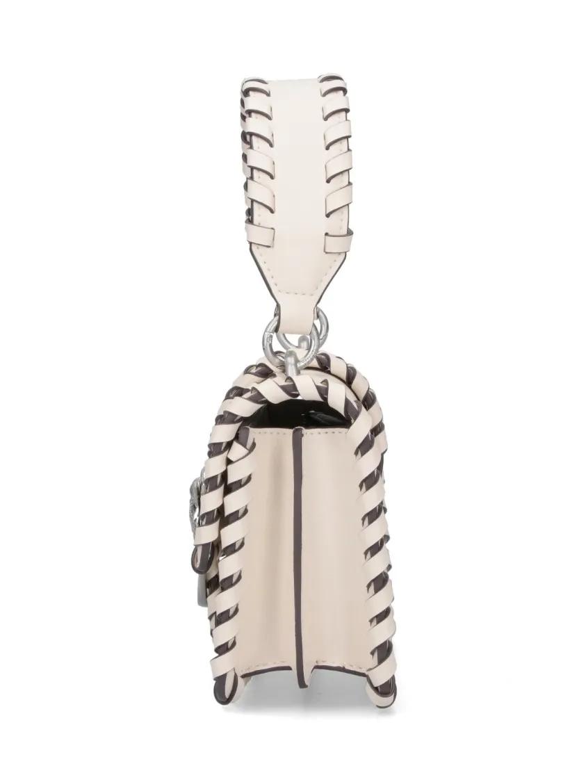 Thumbnail - Pinko Hobo Bags - Structured White Handbag With Minimalist Design - Gr. unisize - in Beige - für Damen