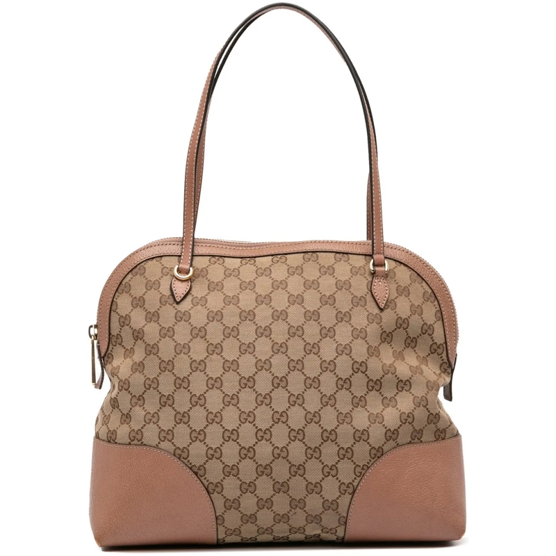 Gucci Shopper Medium GG Canvas Bree Dome Tote braun