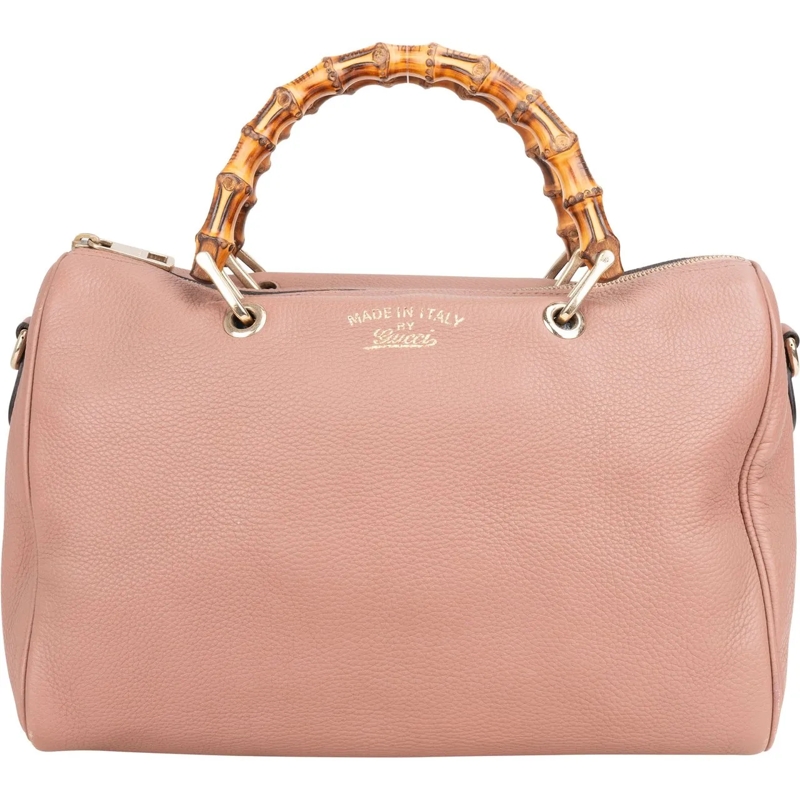 Gucci Tote Gucci Pink Leather Bamboo Handbag rose