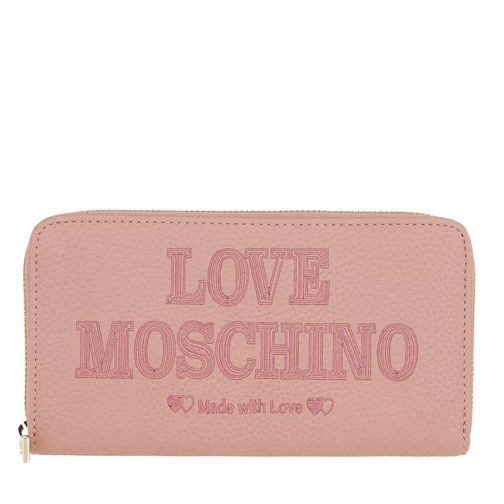Love Moschino Logo Engraved Wallet Cipria Kontinentalgeldbörse