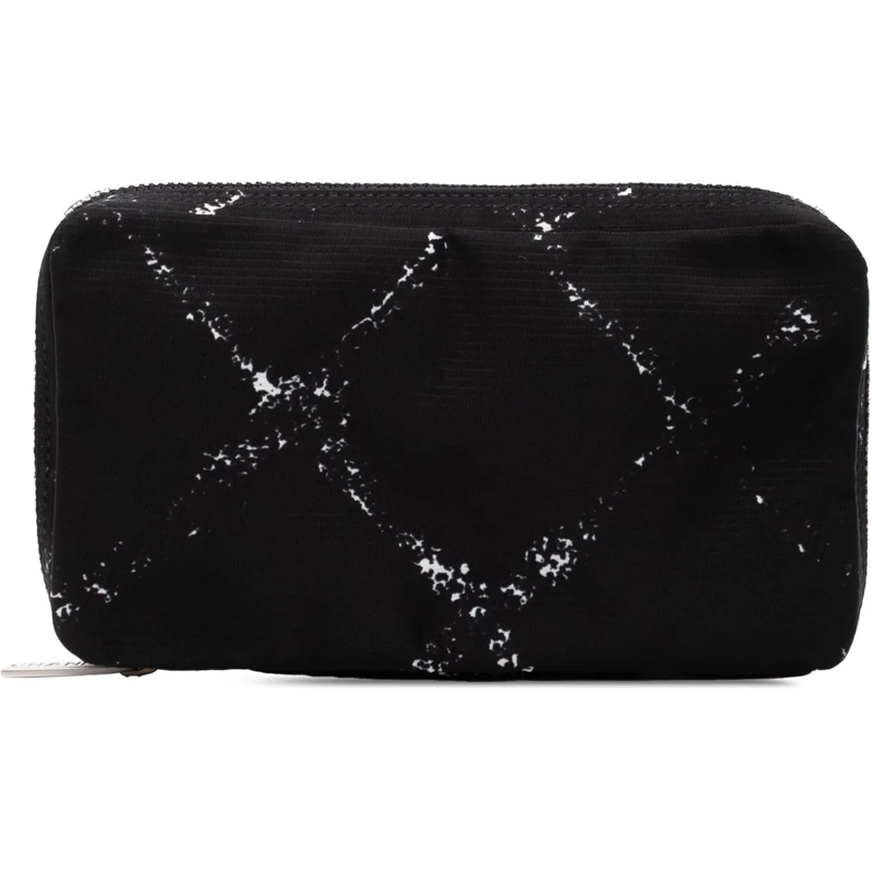 Chanel Necessaire Old Travel Line Nylon Pouch schwarz