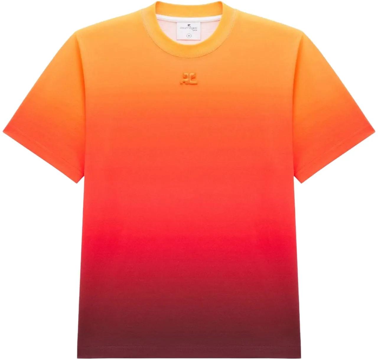 Thumbnail - Courrèges - T-Shirts And Polos Gradient Sunset - Größe L - bunt