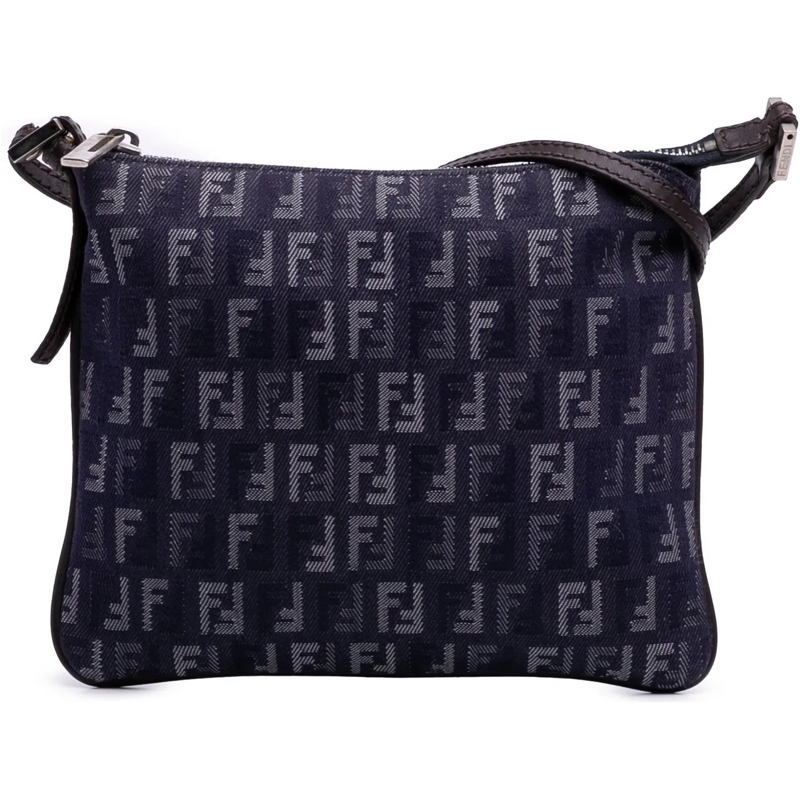 Fendi Schultertasche Zucchino Denim Crossbody blau