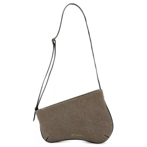 Manu Atelier Mini Curve Hobo Bag - Grey/Black - Denim Grey Mini Tas
