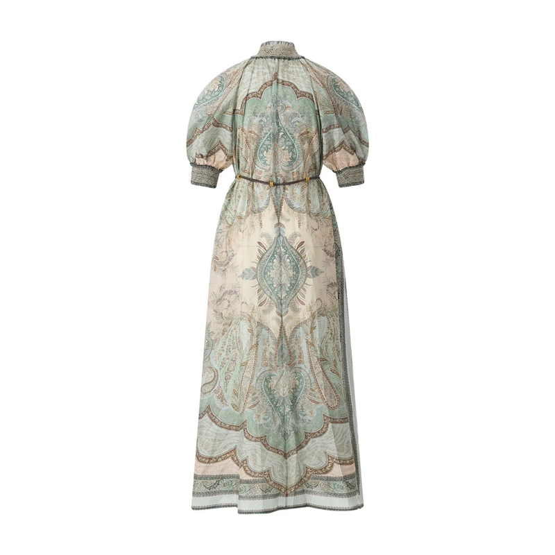 Zimmermann Maxikleid Multicolour Maxi Dress With High Neckline Multicolor(Image 4)