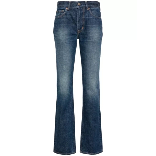 Tom Ford Blue Mid-Rise Straight Denim Pants Blue 