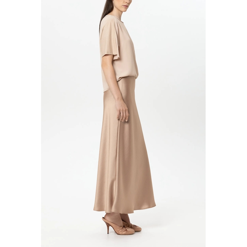 Luisa Cerano Top T-Shirt aus Seiden-Mix cappuccino(Image 3)