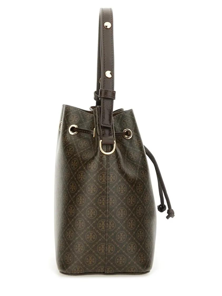 TORY BURCH Bucket bags Monogram T Bucket Bag in bruin