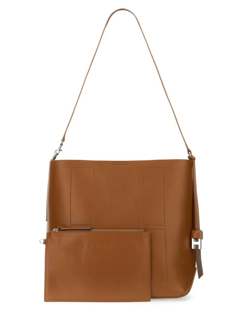 Hogan Hobo bags "Hocket" Medium Hobo Bag in bruin