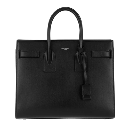 Saint Laurent Sac De Jour Small Leather Black Rymlig shoppingväska
