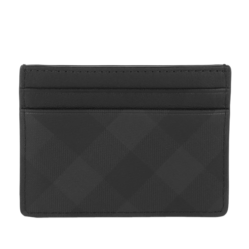 Burberry Card Holder Wallet Leather Dark Charcoal Porta carte di credito