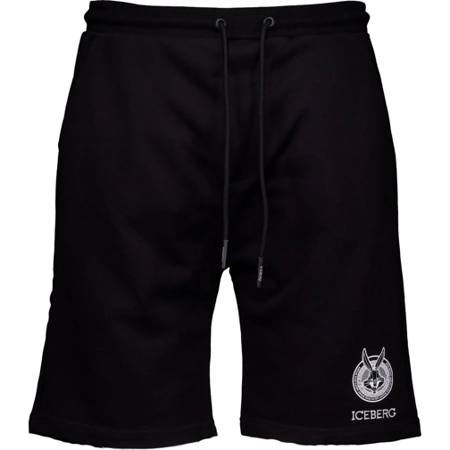 Iceberg Kurze Hosen Bermuda shorts with cartoon logo and graphics schwarz