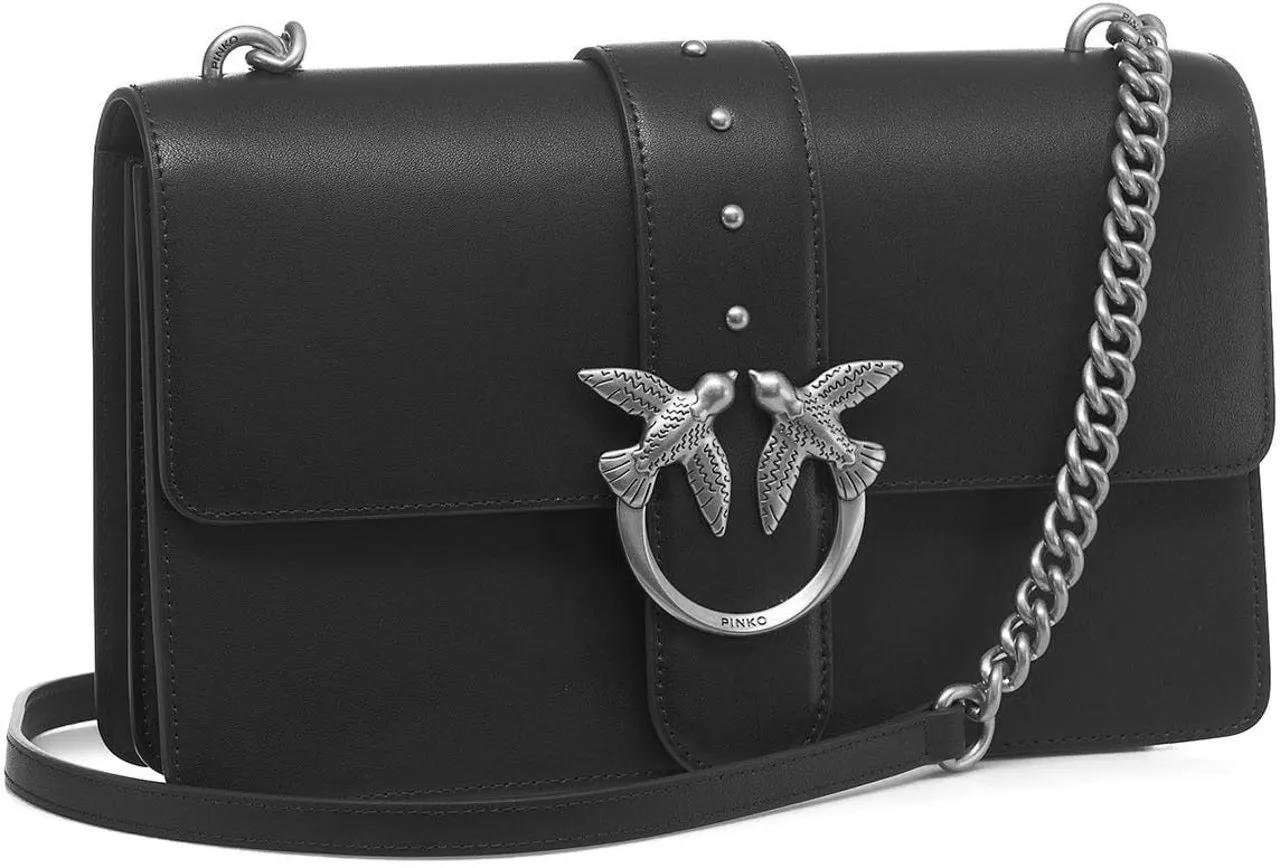 Pinko Crossbody bags Nero Silver in zwart