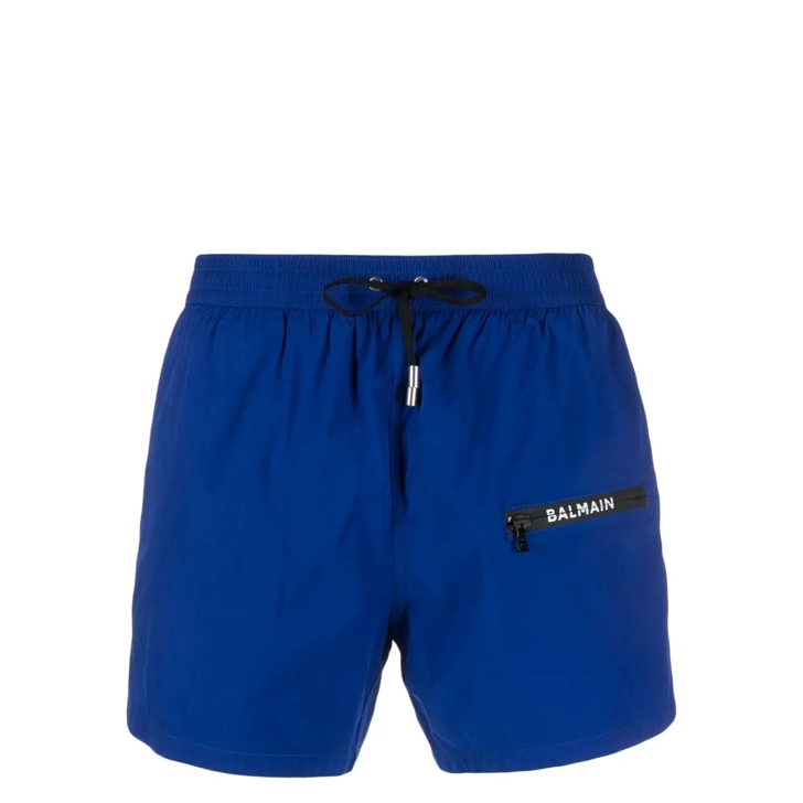 Balmain Casual Blue Boxers With Elastic Waistband Blue
