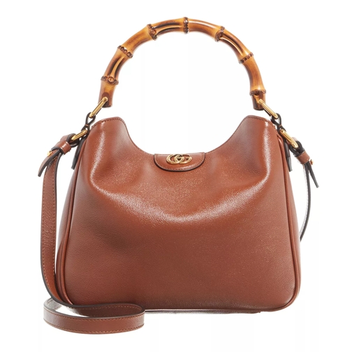 Gucci Small Diana Shoulder Bag Light Brown Leather Hobotas