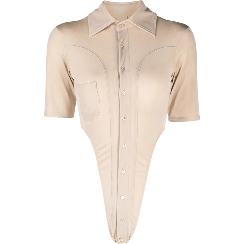 NINA MOUNAH T-Shirt Bipeds Body Blouses Short Sleeve Champagne mehrfarbig