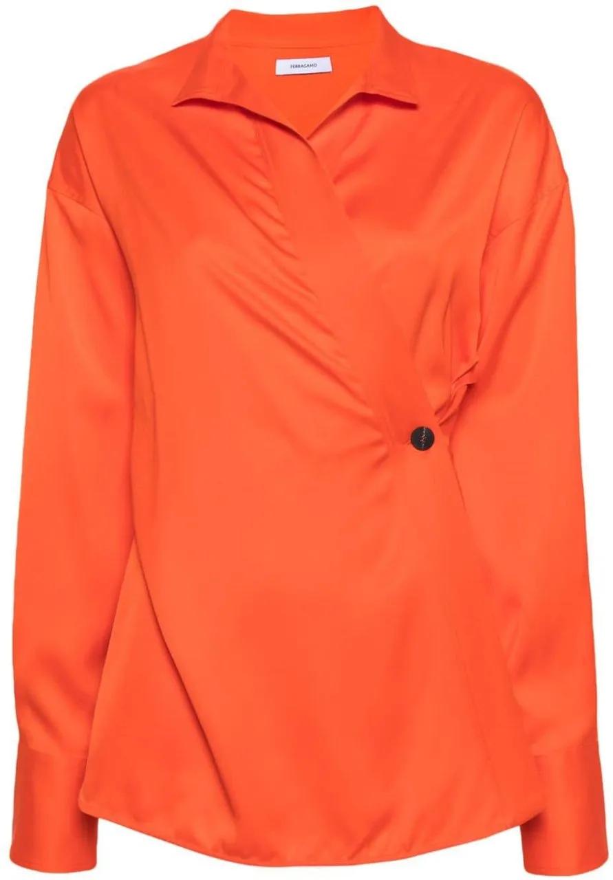 Thumbnail - Salvatore Ferragamo - Top Mandarin - Größe 42 - orange