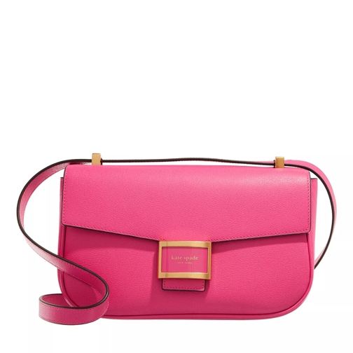 Kate Spade New York Katy Textured Leather Medium Convertible Shoulder  Energy Pink Crossbody Bag