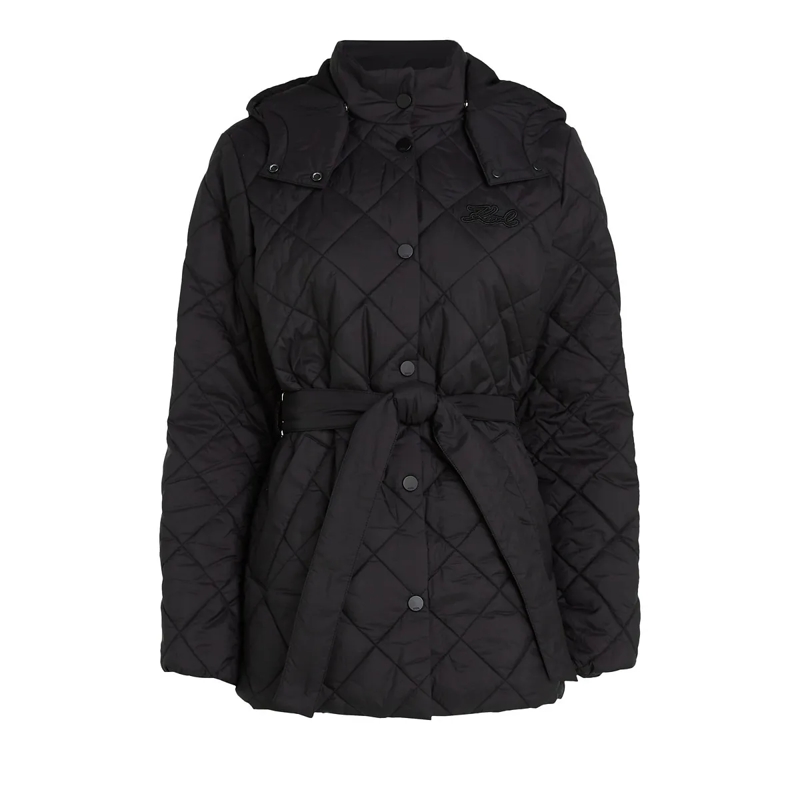 Karl Lagerfeld Daunenjacke LEICHTE STEPPJACKE schwarz