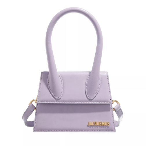 Jacquemus Le Chiquito Moyen Top Handle Bag Leather Lilac Schooltas